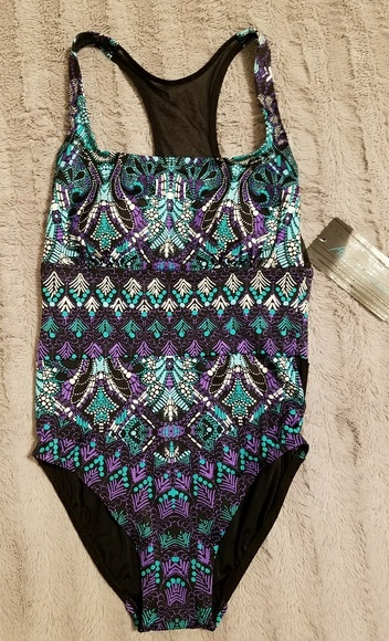aqua green swim printes one piece suit poshmark printes